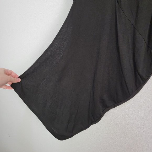 McQ by Alexander McQueen Long Sleeve Asymmetrical Dress Zipper Black Size Small - Picture 4 of 11